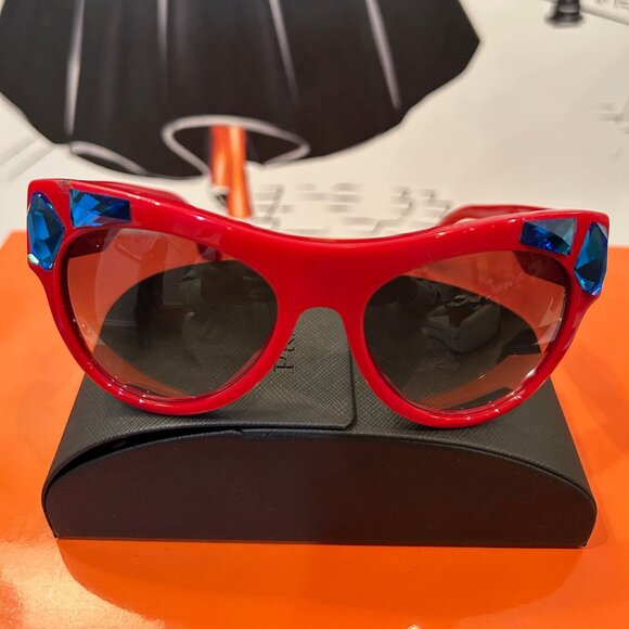 LImited Edition Collector\'s Prada Women\'s Voice Sunglasses in Red main image 7
